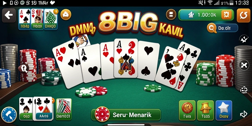 Tampilan gameplay domino yang seru dan interaktif.
