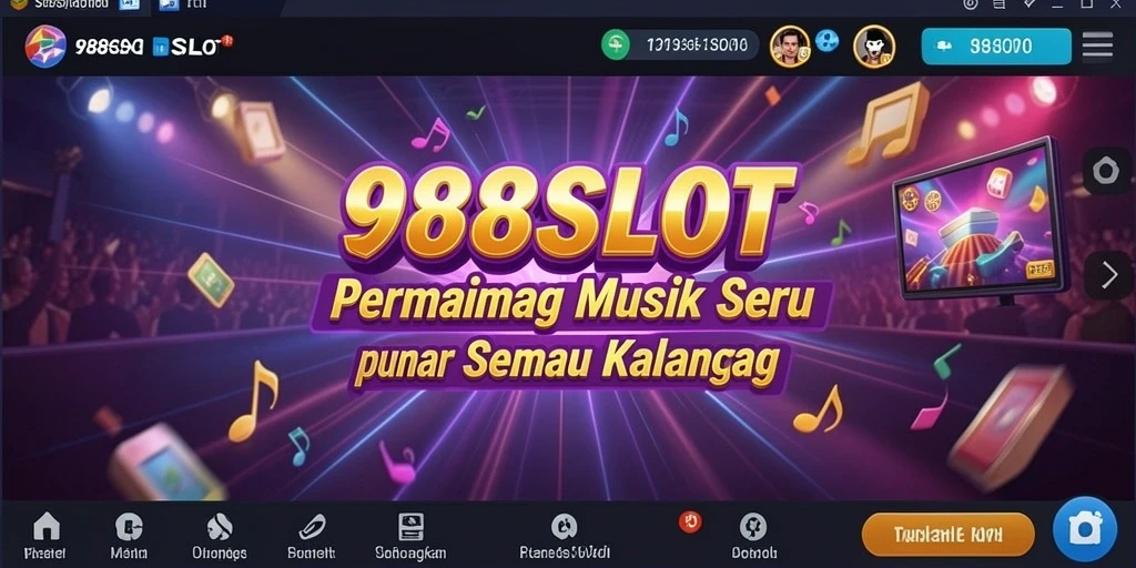 Tampilan gameplay menarik dari 988SLOT dengan musik yang mengasyikkan.