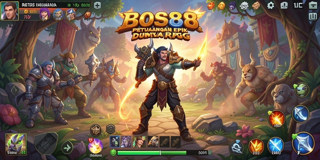 Tangkapan layar BOS88 menampilkan aksi pertempuran mendebarkan dalam dunia RPG.