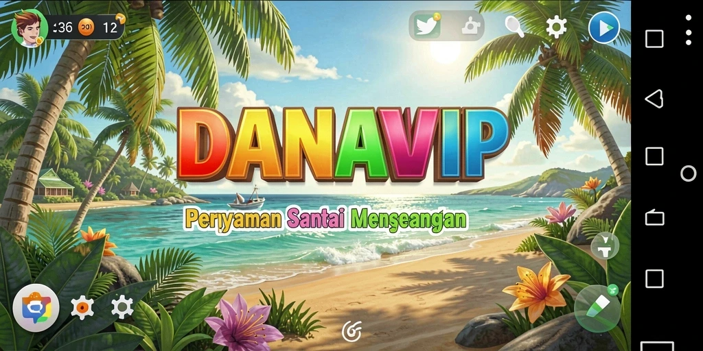 Tangkapan layar menampilkan gameplay seru DANAVIP yang penuh warna.