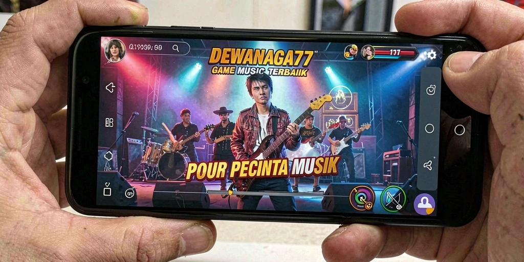 Screenshot gameplay DEWANAGA77 menampilkan tantangan musik yang seru.