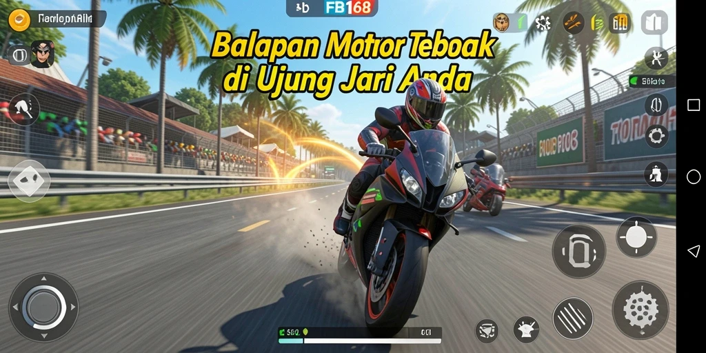 Gameplay seru balapan motor yang mendebarkan di FB168.