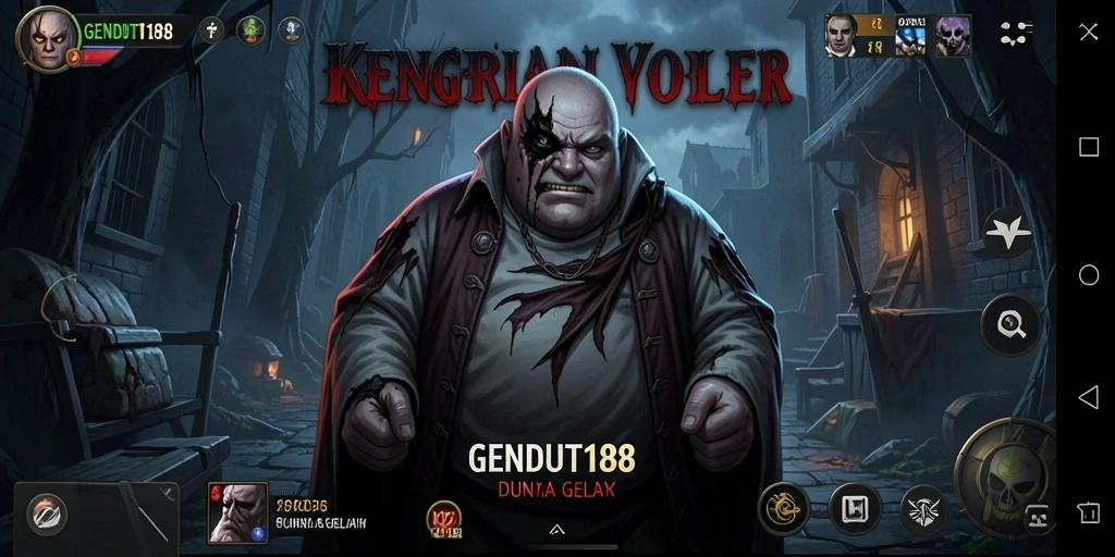Tampilan gameplay GENDUT188 yang mencekam dan penuh kengerian.