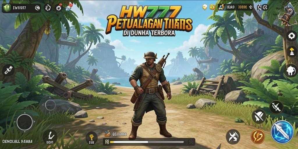 Gameplay HW777 menampilkan petualangan seru di dunia yang luas.