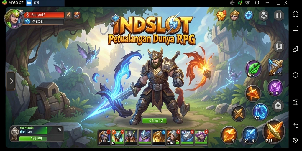 Tangkapan layar gameplay INDSLOT menampilkan karakter dalam pertempuran seru.