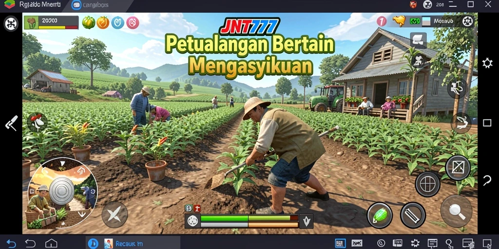 Tangkapan layar gameplay JNT777 yang menarik saat bertani.