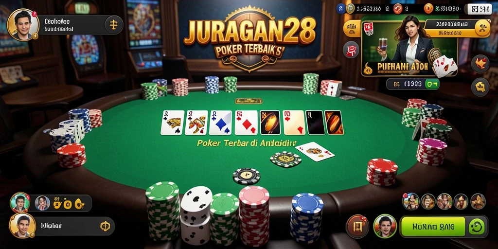 Tampilan gameplay Poker yang menarik di JURAGAN28.