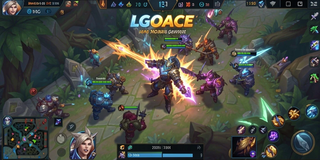 Gameplay seru dan intens dari LGOACE dalam mode MOBA.