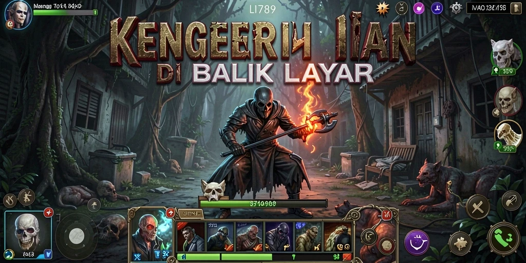 Screenshot gameplay LI789 menunjukkan suasana horor yang mencekam.