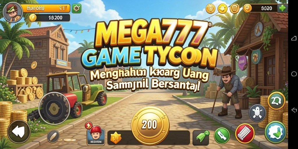 Tampilan gameplay MEGA777 yang menarik dan dinamis dengan berbagai opsi bisnis.
