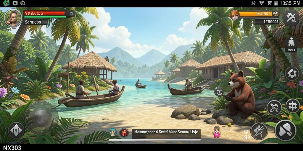 Tampilan gameplay NX303 yang menarik dan penuh warna.
