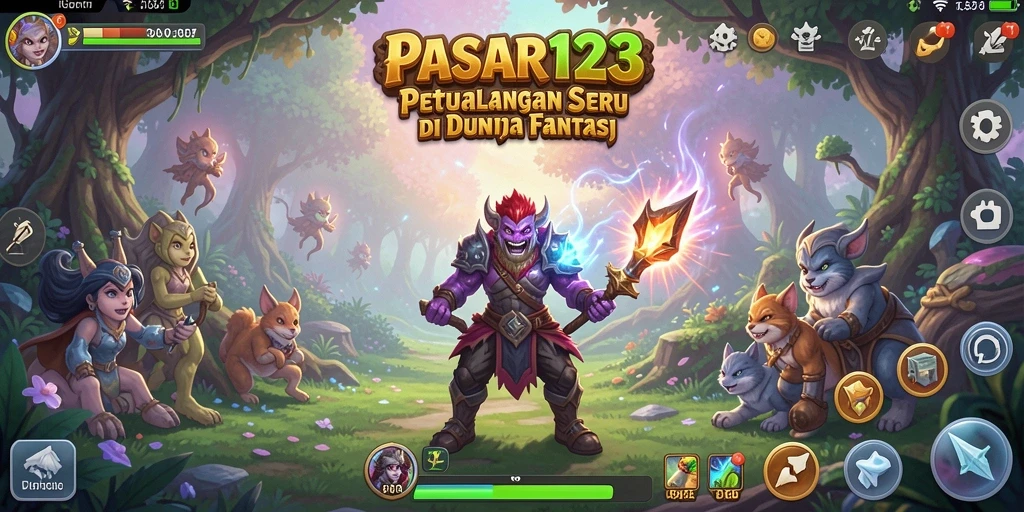 Tampilan utama gameplay PASAR123 yang mendebarkan saat menjelajahi dunia fantasi.