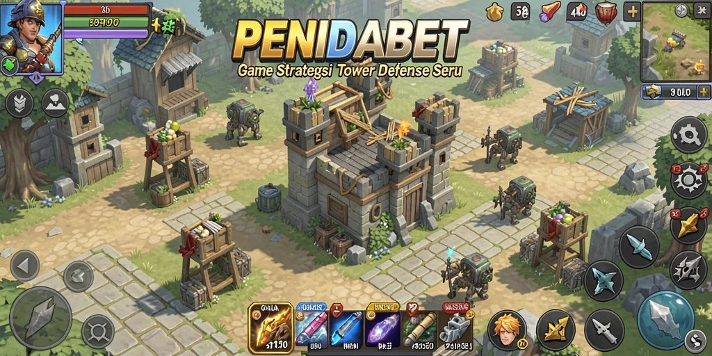 Gameplay menawan di PENIDABET Tower Defense.