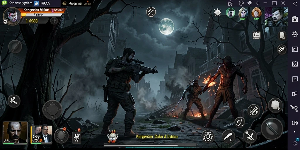 Tangkapan layar gameplay RI889 menampilkan suasana mencekam dan menegangkan.