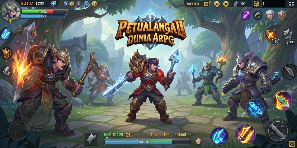 Menampilkan aksi seru dalam gameplay ARPG SD107.