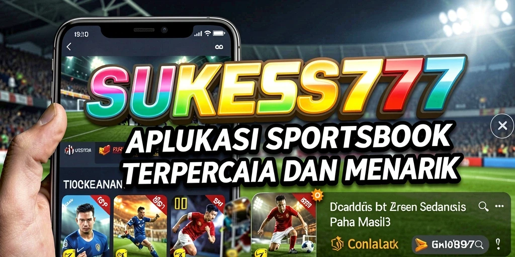 Tampilan antarmuka aplikasi SUKSES777 saat bertaruh di Sportsbook.