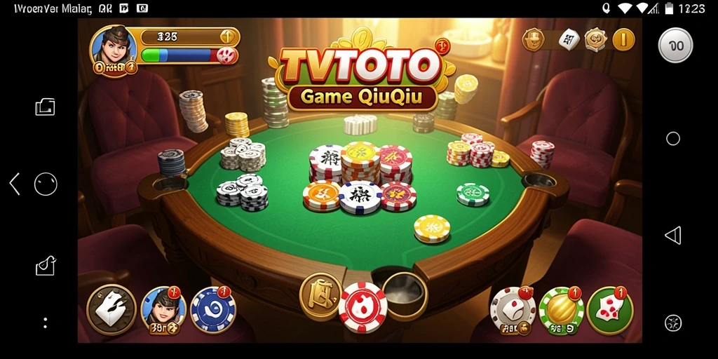 Tampilan gameplay QiuQiu yang seru di TVTOTO.