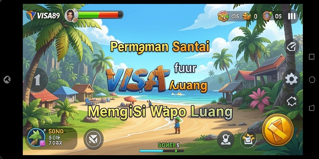 Screenshot permainan VISA89 menampilkan gameplay santai yang menyenangkan.