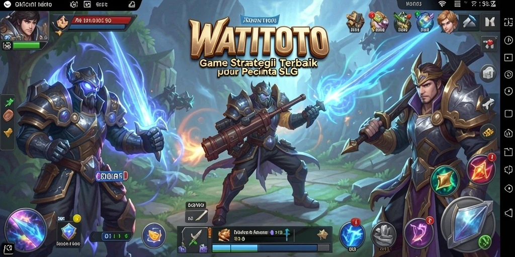 Screenshot gameplay WATITOTO menampilkan pertempuran strategis yang mendebarkan.