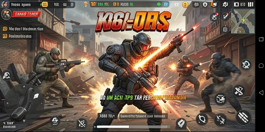 Gameplay X88 menampilkan aksi pertempuran yang seru dan mendebarkan.